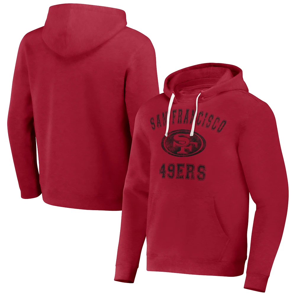 Men's NFL x Darius Rucker Collection by Fanatics Red San Francisco 49ers Coaches Pullover Hoodie