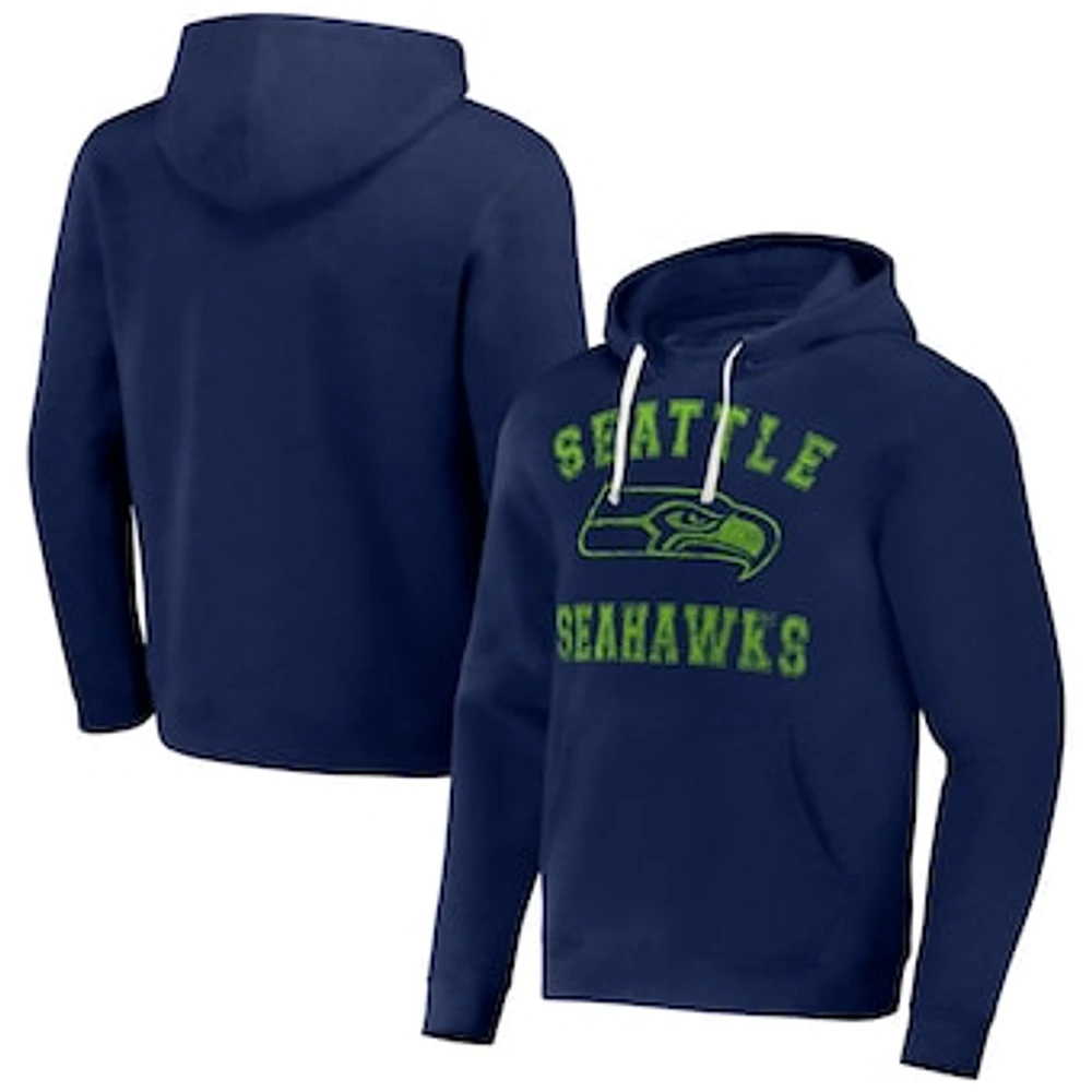 Men's NFL x Darius Rucker Collection by Fanatics Navy Seattle Seahawks Coaches Pullover Hoodie