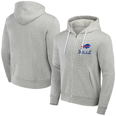 Men's NFL x Darius Rucker Collection by Fanatics Heather Gray Buffalo Bills Domestic Full-Zip Hoodie