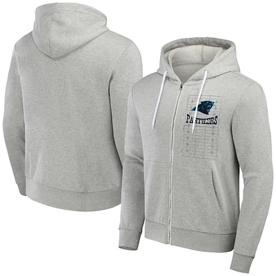 Men's NFL x Darius Rucker Collection by Fanatics Heather Gray Carolina Panthers Domestic Full-Zip Hoodie