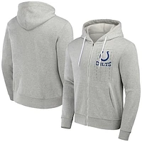 Men's NFL x Darius Rucker Collection by Fanatics Heather Gray Indianapolis Colts Domestic Full-Zip Hoodie