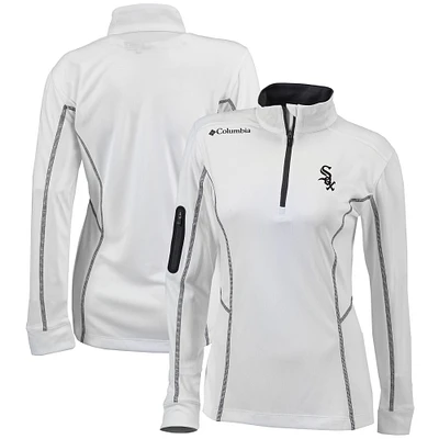 Women's Columbia  White Chicago Sox Omni-Wick Shotgun Quarter-Zip Pullover Top