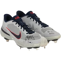 Jack Flaherty St. Louis Cardinals Autographed Game-Used Gray, Navy and Red Nike Cleats from the 2021 MLB Season with "GU 2021 Season" Inscription