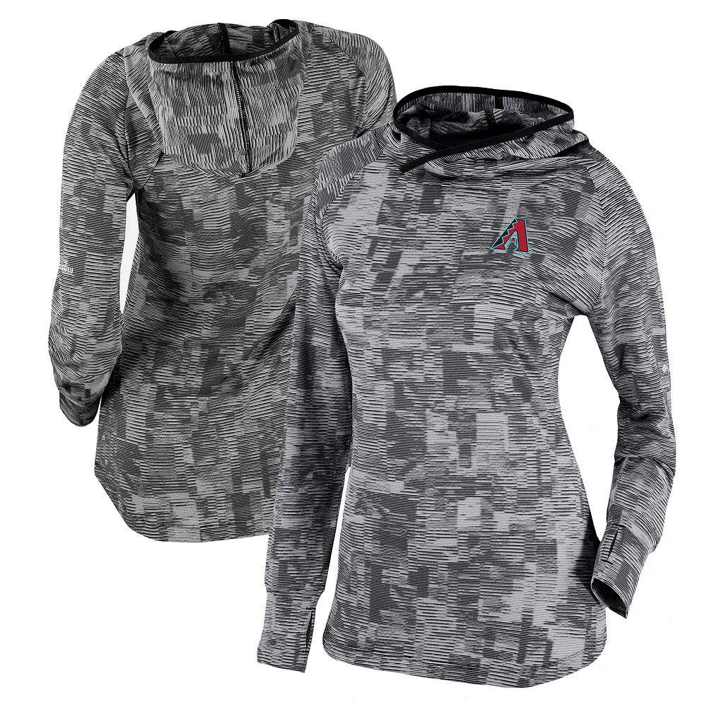 Women's Columbia Black Arizona Diamondbacks Omni-Wick Sunday Ball Pullover Hoodie