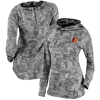 Women's Columbia  Black Baltimore Orioles Omni-Wick Sunday Ball Pullover Hoodie