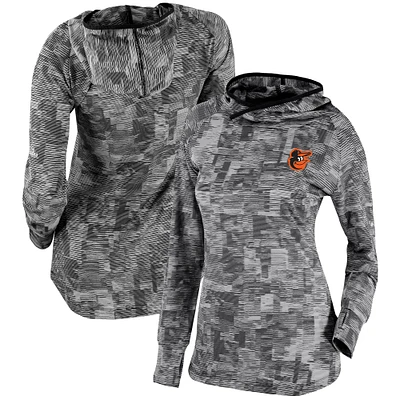Women's Columbia  Black Baltimore Orioles Omni-Wick Sunday Ball Pullover Hoodie