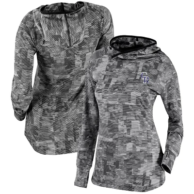 Women's Columbia  Black Colorado Rockies Omni-Wick Sunday Ball Pullover Hoodie