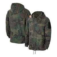 Men's Nike Camo Alabama Crimson Tide Military Pack Lightweight Hoodie Performance Full-Snap Jacket