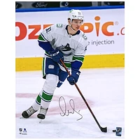 Vasily Podkolzin Vancouver Canucks Autographed 16" x 20" White Skating Photograph