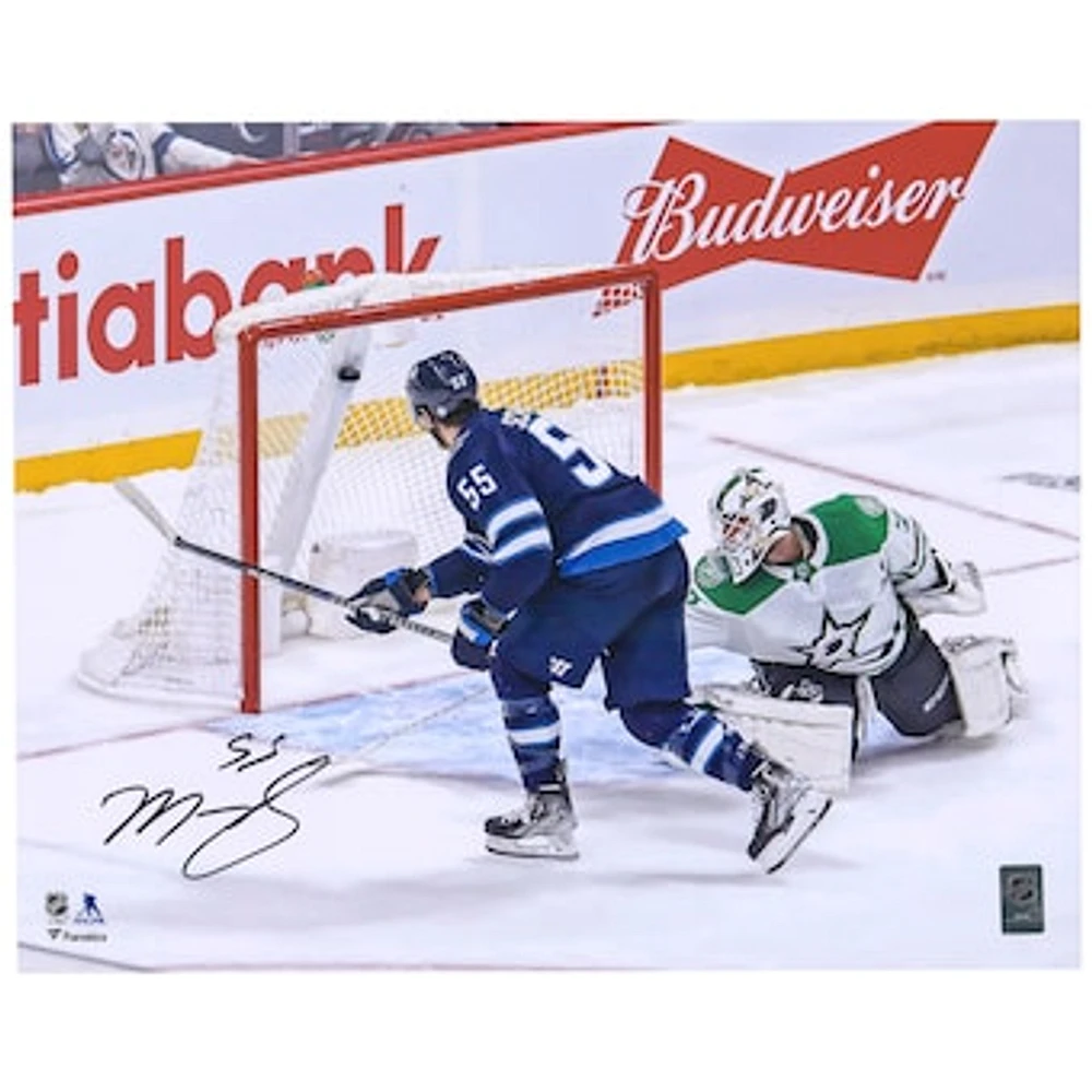 Mark Scheifele Winnipeg Jets Autographed 16" x 20" Blue Goal Photograph