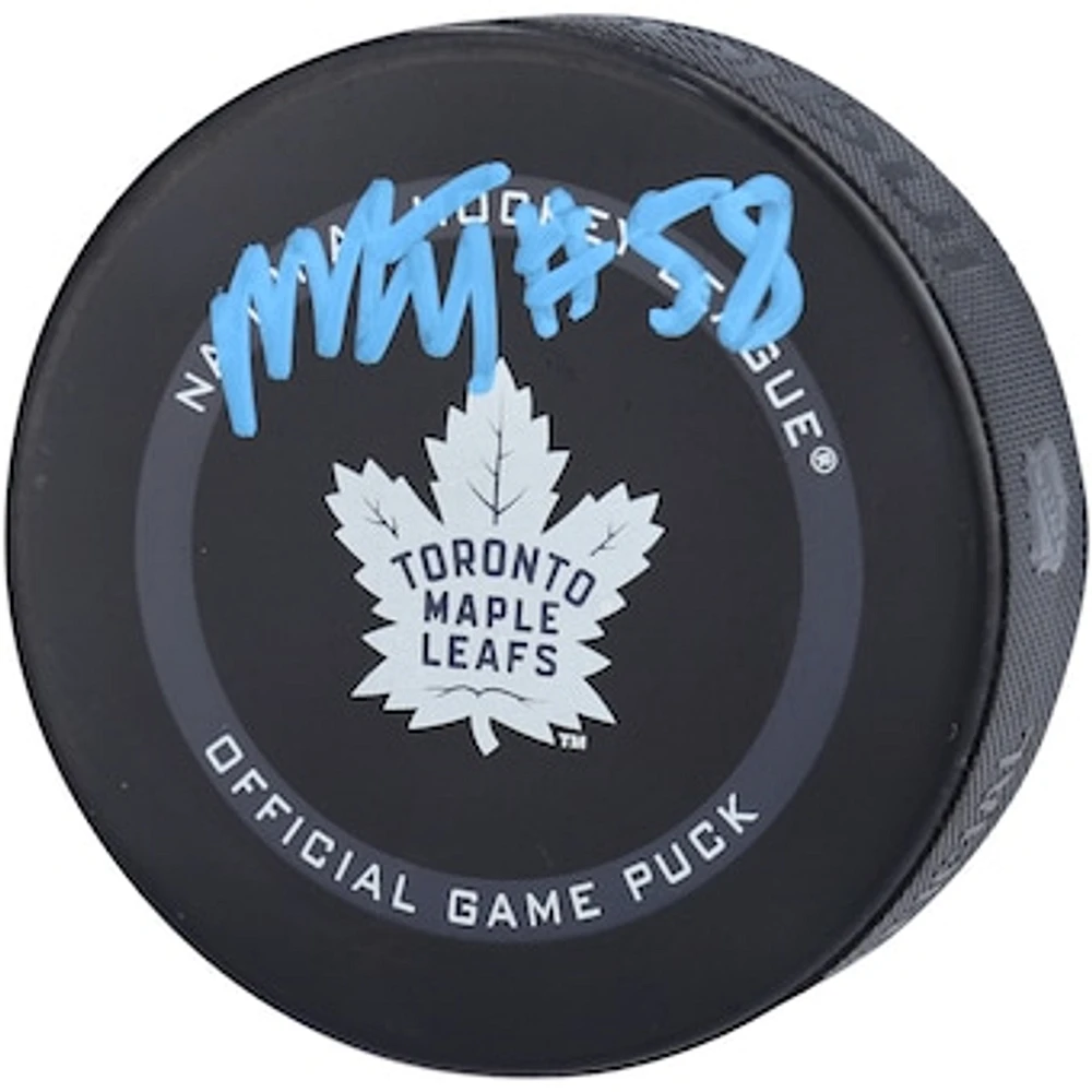 Michael Bunting Toronto Maple Leafs Autographed 2021 Model Official Game Puck