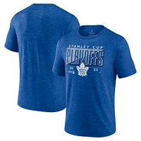 Men's Fanatics  Heather Royal Toronto Maple Leafs 2023 Stanley Cup Playoffs Tri-Blend T-Shirt