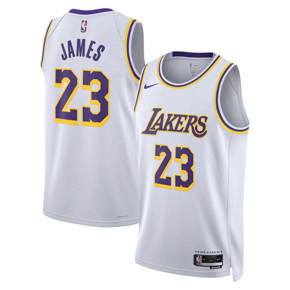 Unisex Nike LeBron James White Los Angeles Lakers Swingman Jersey