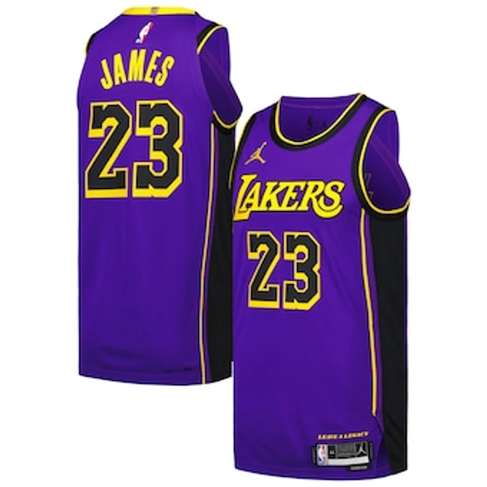 Men's Jordan Brand LeBron James Purple Los Angeles Lakers Authentic Player Jersey - Statement Edition