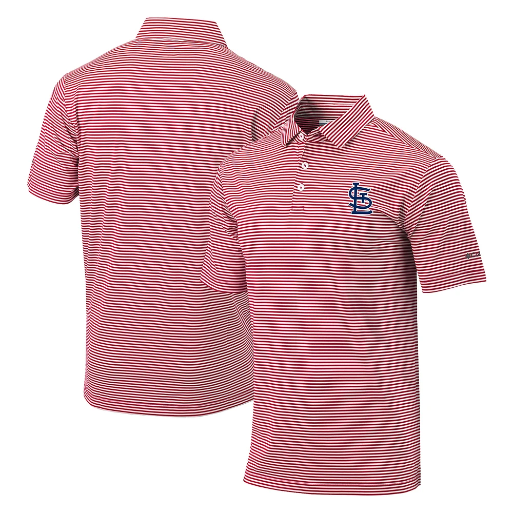 Men's Columbia Red St. Louis Cardinals Golf Club Invite Omni-Wick Polo