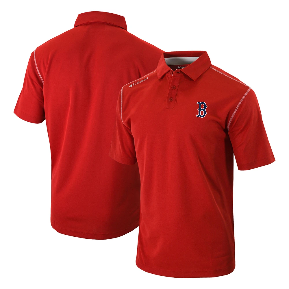 Men's Columbia Red Boston Sox Omni-Wick Shotgun Polo