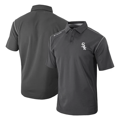 Men's Columbia Charcoal Chicago White Sox Omni-Wick Shotgun Polo