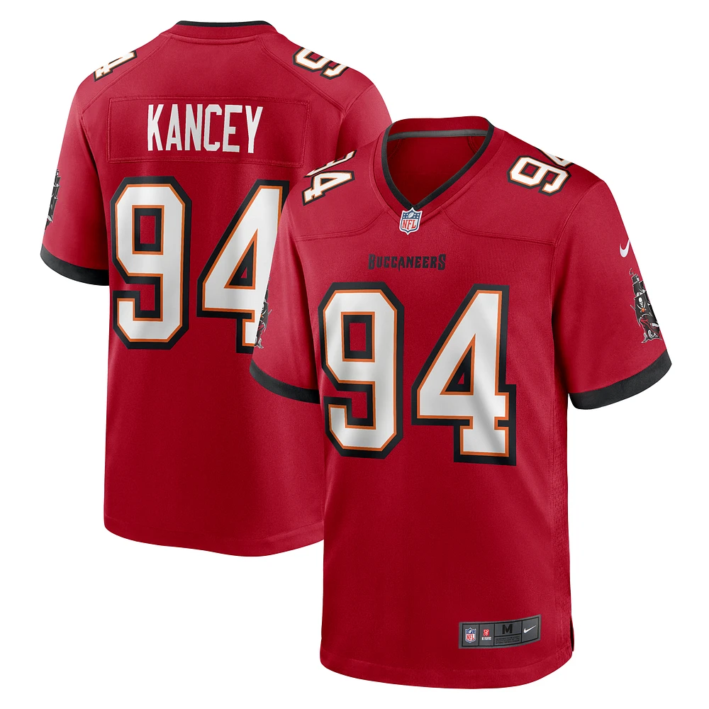 Men's Nike Calijah Kancey Red Tampa Bay Buccaneers  Game Jersey