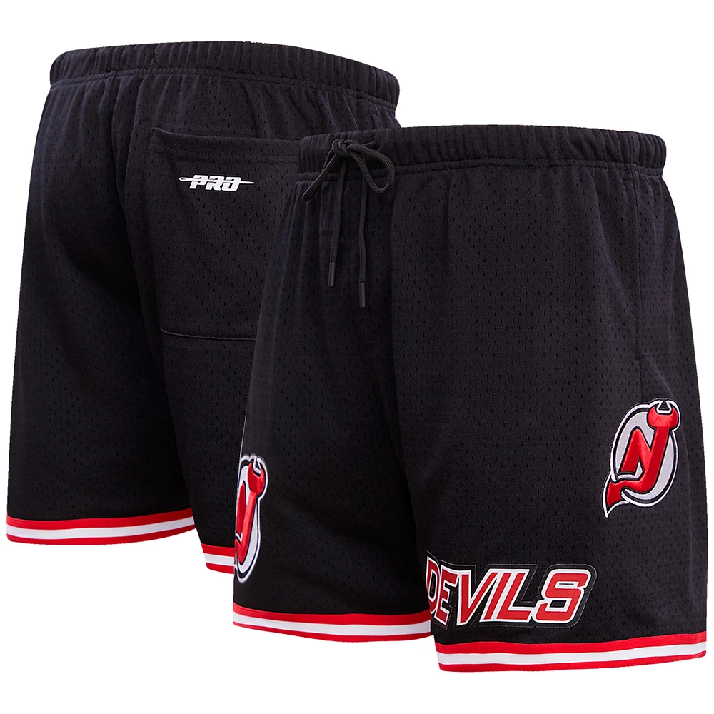 Men's Pro Standard Black New Jersey Devils Classic Mesh Shorts