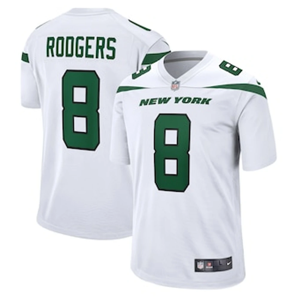 Men's Nike Aaron Rodgers White New York Jets Game Jersey