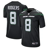 Men's Nike Aaron Rodgers Black New York Jets Game Jersey