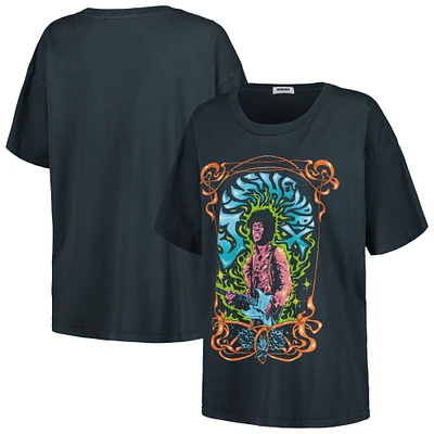 Women's Daydreamer Charcoal Jimi Hendrix Psychedelic Nouveau T-Shirt