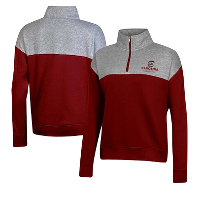 Women's Champion  Garnet South Carolina Gamecocks Color-Blocked Quarter-Zip Sweatshirt