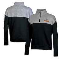 Women's Champion  Black Texas Longhorns Color-Blocked Quarter-Zip Sweatshirt