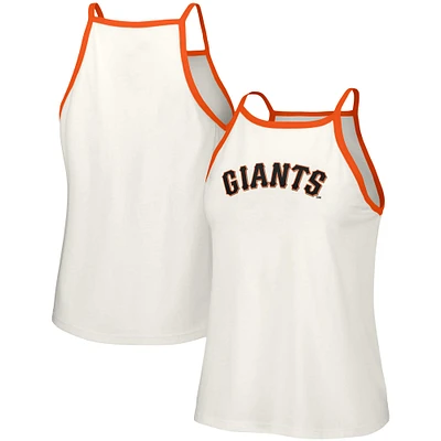 Women's Lusso  White San Francisco Giants Nadine Halter Tank Top