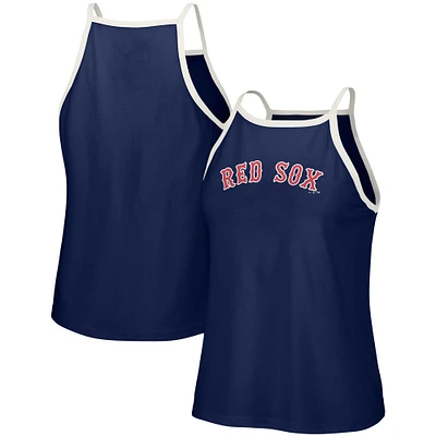 Women's Lusso  Navy Boston Red Sox Nadine Halter Tank Top