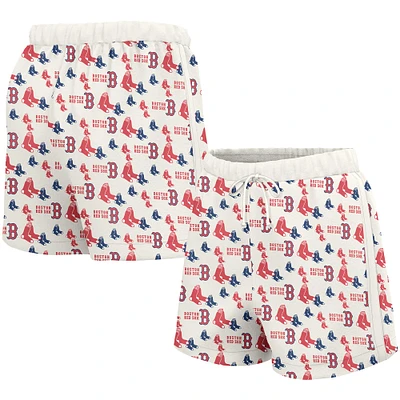 Women's Lusso  White Boston Red Sox Marge Shorts