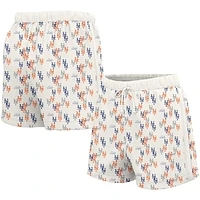 Women's Lusso  White New York Mets Marge Shorts