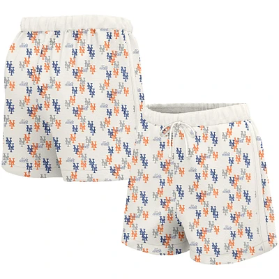 Women's Lusso  White New York Mets Marge Shorts