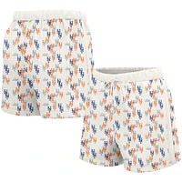 Women's Lusso  White New York Mets Marge Shorts