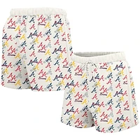 Women's Lusso  White Atlanta Braves Marge Shorts