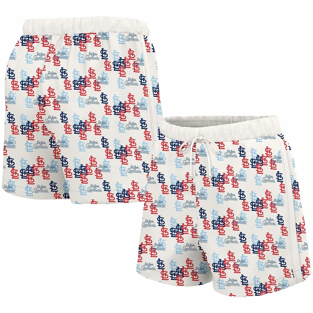 Women's Lusso  White St. Louis Cardinals Marge Shorts