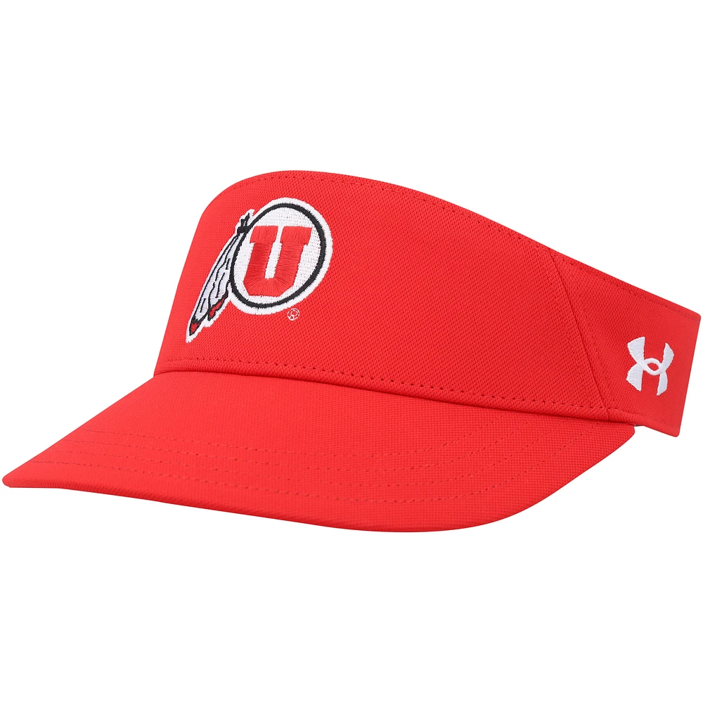 Men's Under Armour Red Utah Utes Blitzing Visor