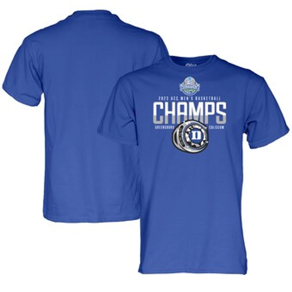 Blue 84  Royal Duke Blue Devils 2023 ACC Men's Basketball Conference Tournament Champions Locker Room T-Shirt