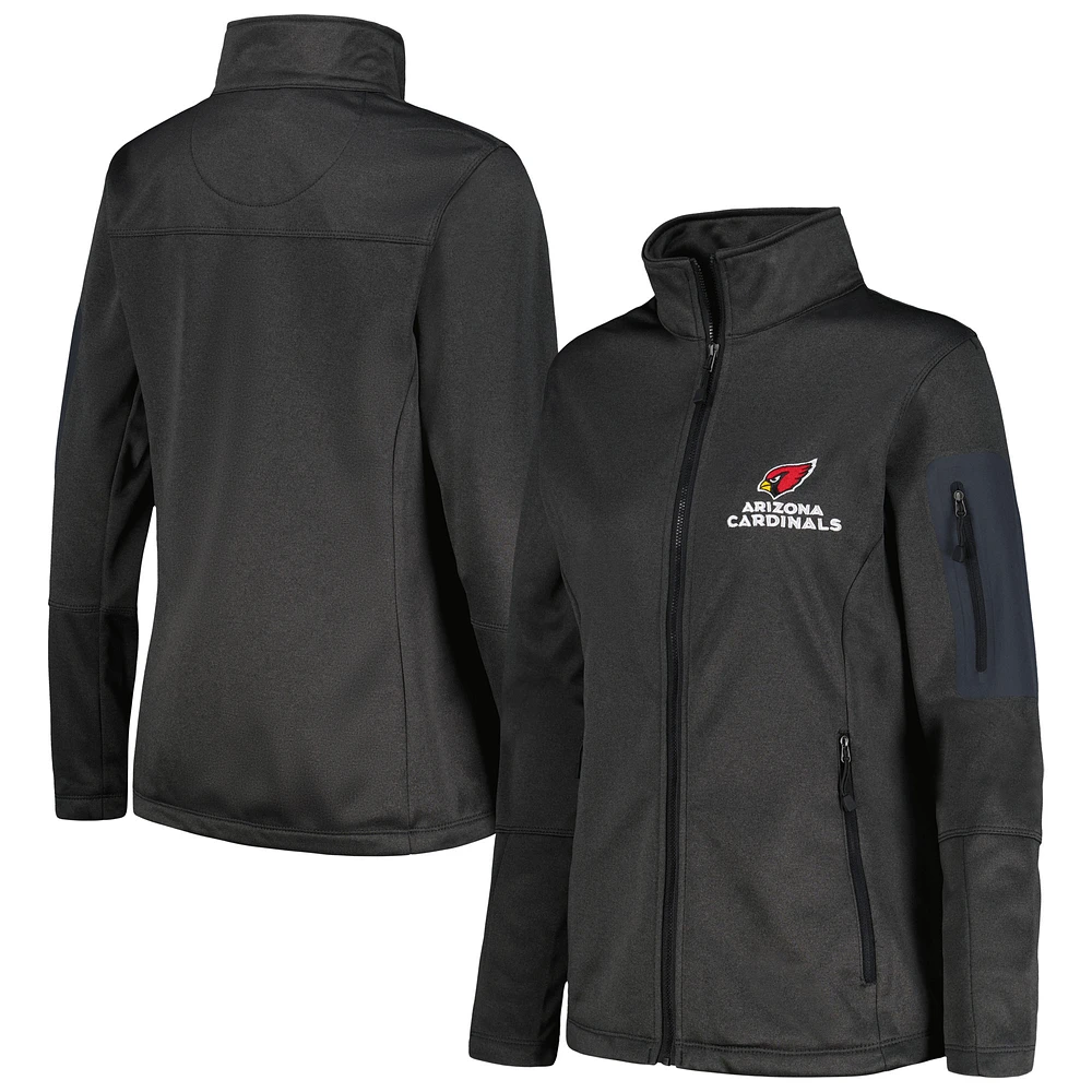 Women's Dunbrooke  Heather Black Arizona Cardinals Freestyle Teflon Shield Full-Zip Jacket