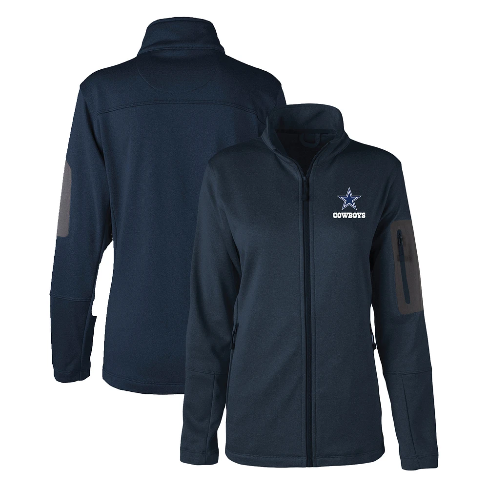 Women's Dunbrooke  Heather Navy Dallas Cowboys Freestyle Teflon Shield Full-Zip Jacket