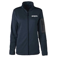 Women's Dunbrooke  Heather Navy New England Patriots Freestyle Teflon Shield Full-Zip Jacket