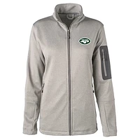 Women's Dunbrooke  Heather Charcoal New York Jets Freestyle Teflon Shield Full-Zip Jacket