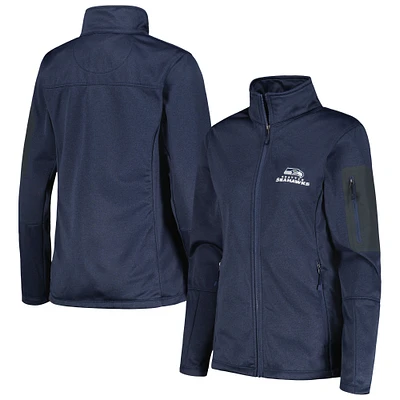 Women's Dunbrooke Heather College Navy Seattle Seahawks Freestyle Teflon Shield Full-Zip Jacket