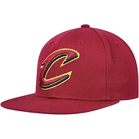 Men's Mitchell & Ness Burgundy Cleveland Cavaliers Ground 2.0 Snapback Hat