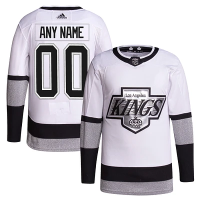 Men's adidas  White Los Angeles Kings Alternate Primegreen Authentic Custom Jersey