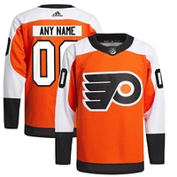 Men's adidas  Burnt Orange Philadelphia Flyers Home Primegreen Authentic Custom Jersey