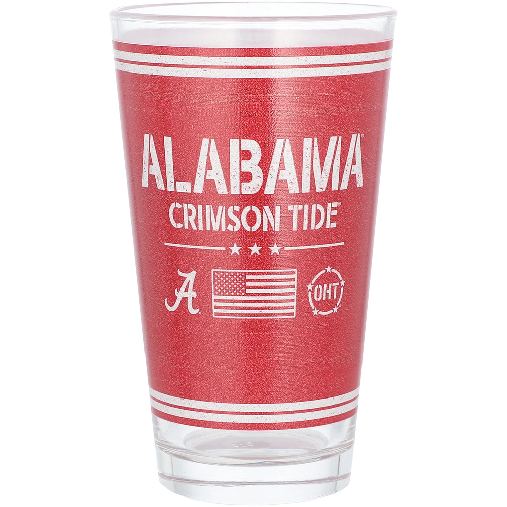 Alabama Crimson Tide 16oz. OHT Military Appreciation Pint Glass