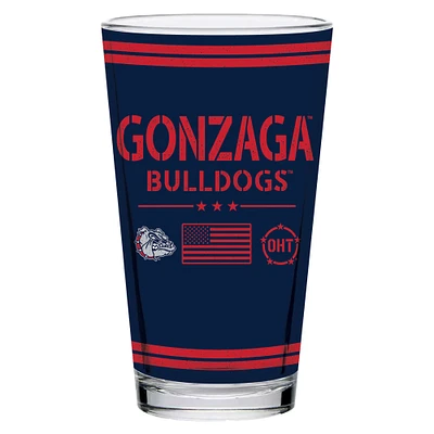 Gonzaga Bulldogs 16oz. OHT Military Appreciation Pint Glass