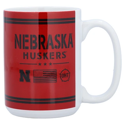 Nebraska Huskers 15oz. OHT Military Appreciation Mug