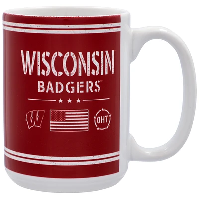 Wisconsin Badgers 15oz. OHT Military Appreciation Mug